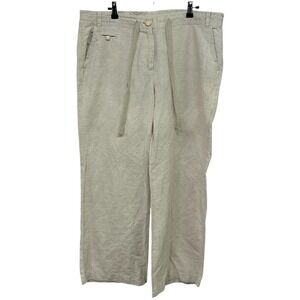 Linen Wide Leg Drawstring Pants 14 Beige Minimalist Resort Coastal Casual